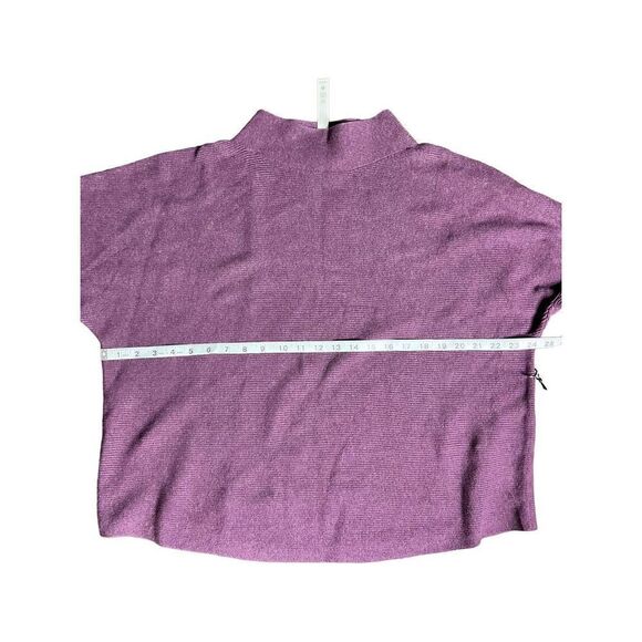 NWT Lululemon Women Ribbed Knit Boxy Cotton-Blend Mock Neck Sweater Purple Size - Picture 3 of 6